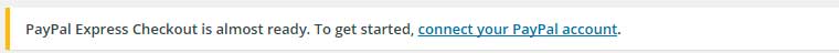 Aviso de WooCommerce para configurar PayPal Express