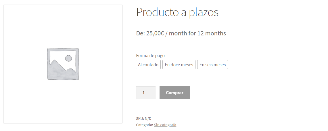 Producto a plazos con WooCommerce